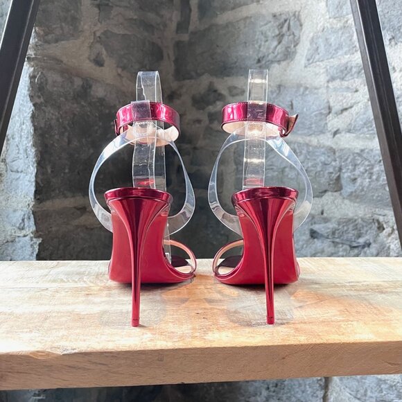 Christian Louboutin Metallic Red Jonatina 100 Sandals - Picture 5 of 10